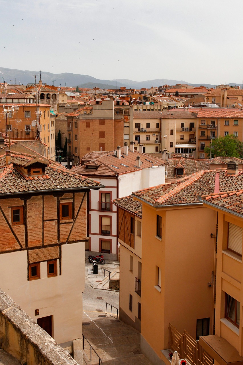 creative-03 spain, segovia, town, skyline, cityscape, urban, architecture, mountains, nature, horizon, city
